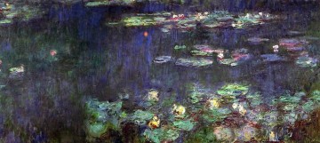  verde Pintura - Verde Reflejo mitad derecha Claude Monet Impresionismo Flores